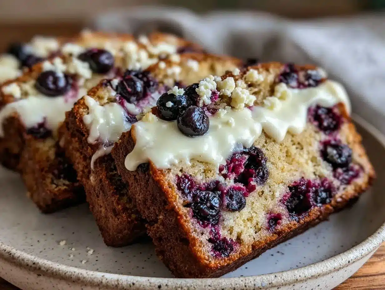 moist blueberry banana bread preparation steps