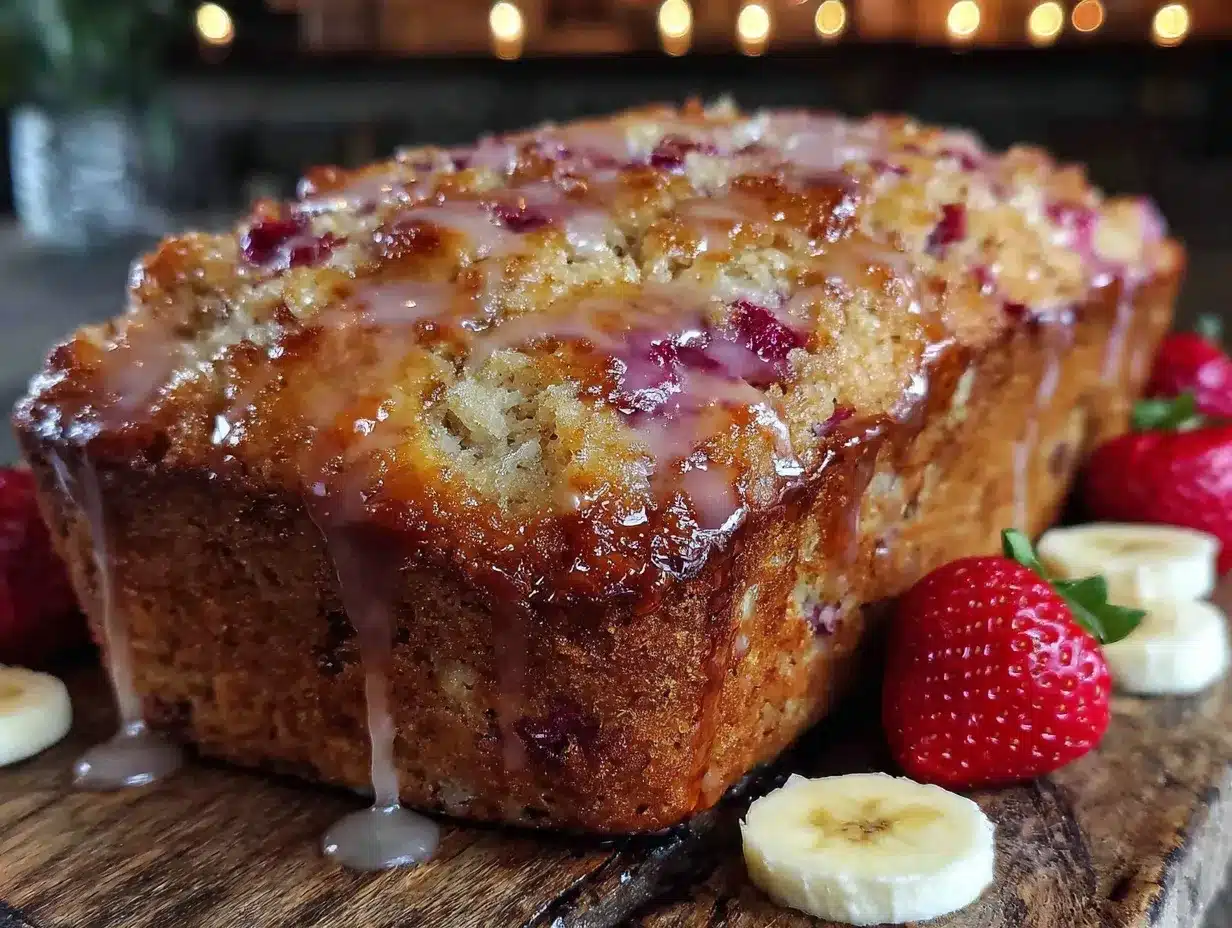 moist strawberry banana bread preparation steps