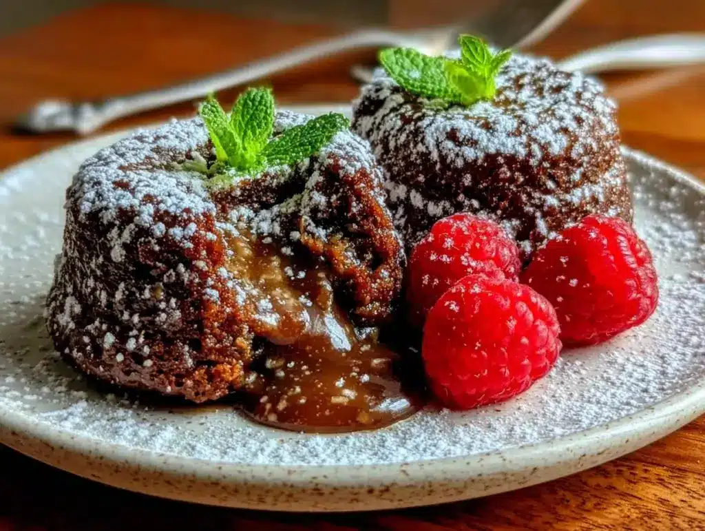 molten chocolate lava cake for two - featured image