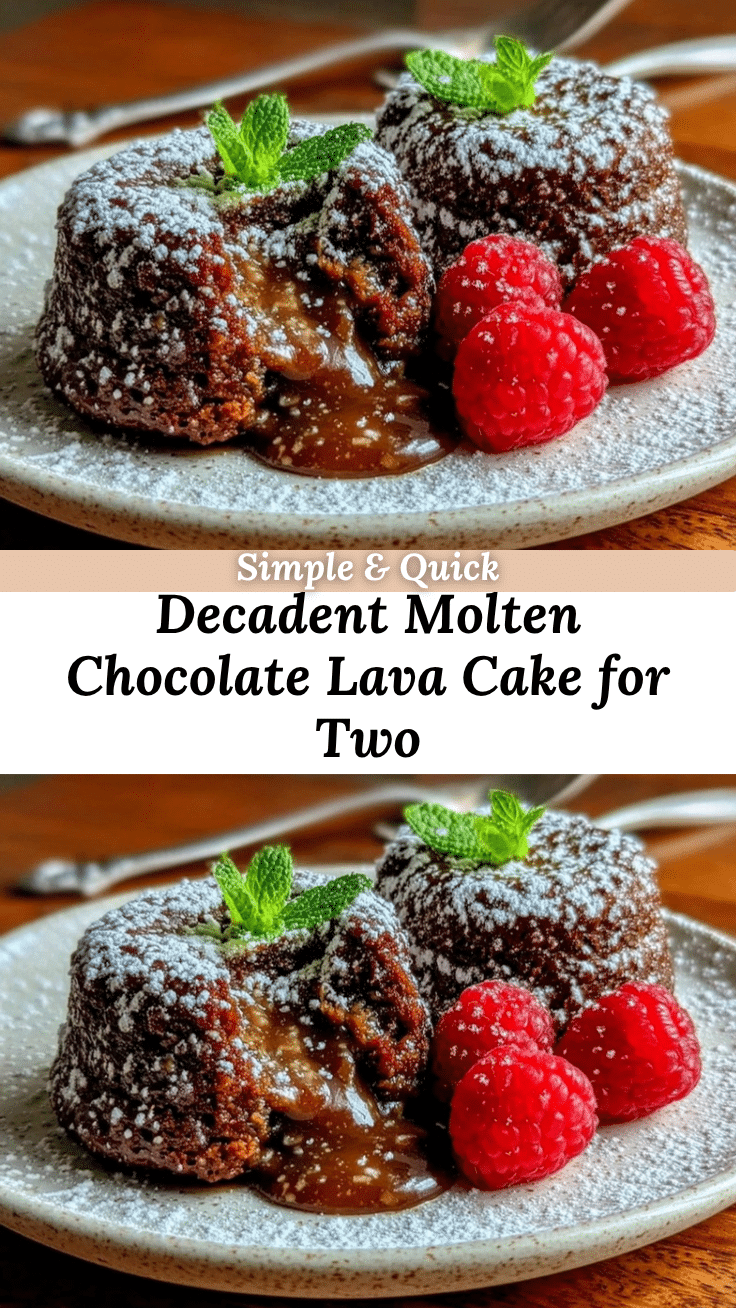 molten chocolate lava cake for two recipe