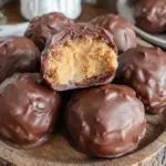 no-bake chocolate peanut butter buckeye balls - featured image