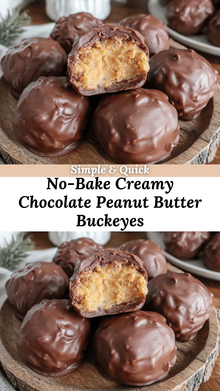 no-bake chocolate peanut butter buckeye balls recipe