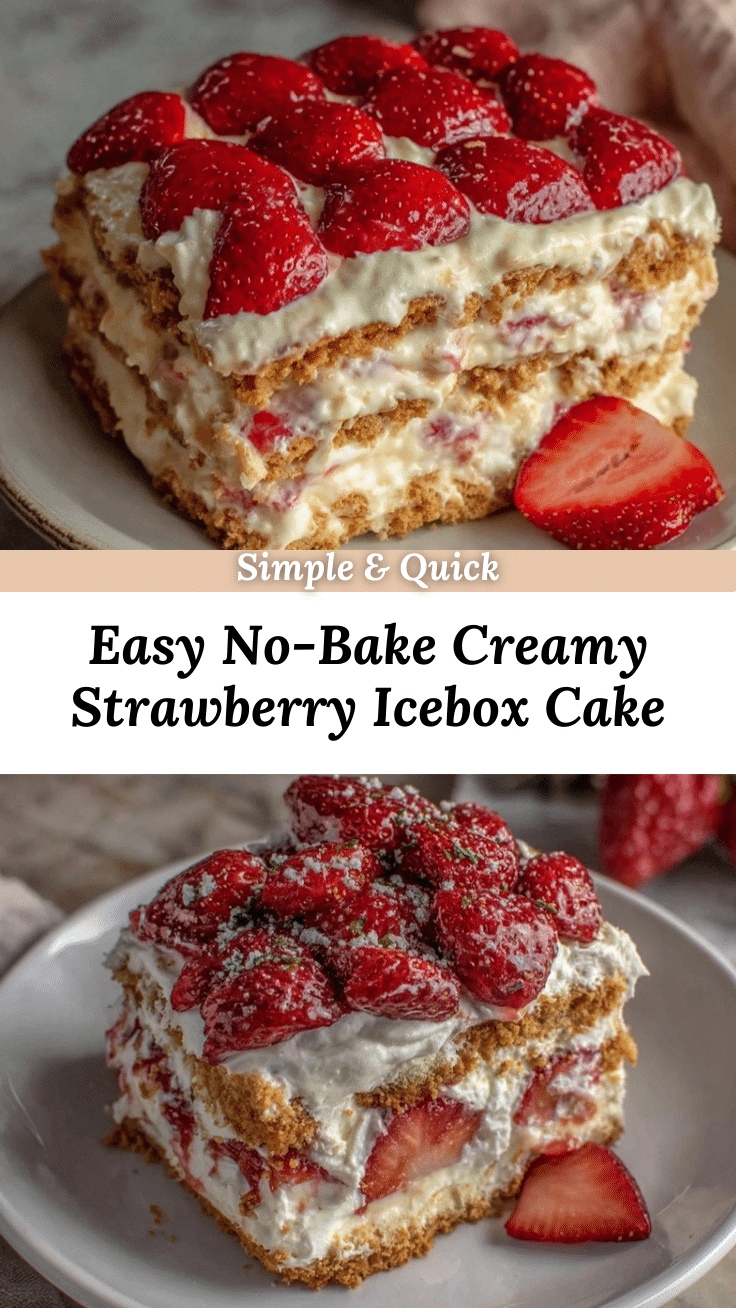 no-bake strawberry icebox cake recipe