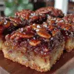 no-corn-syrup pecan pie bars - featured image