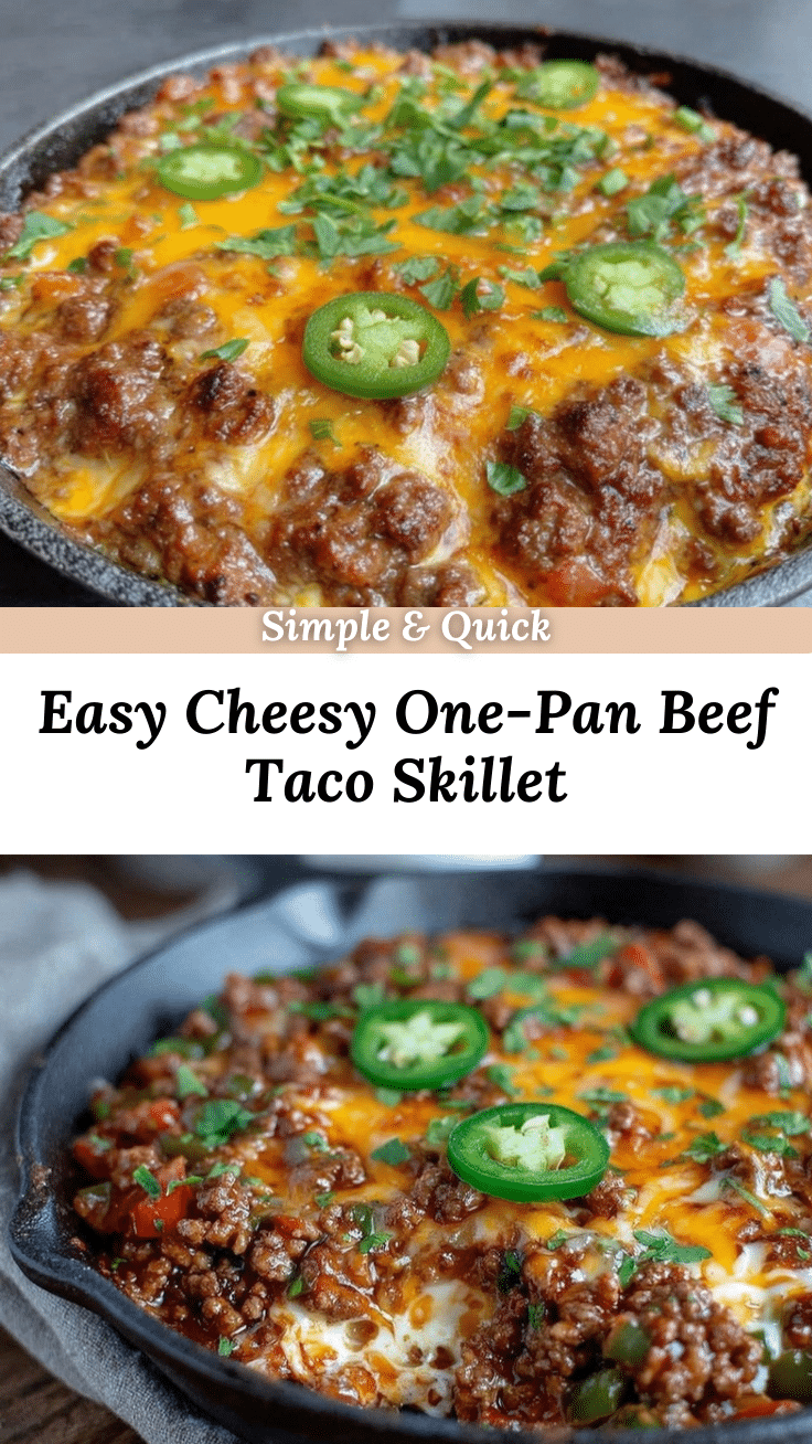one-pan ground beef taco skillet recipe