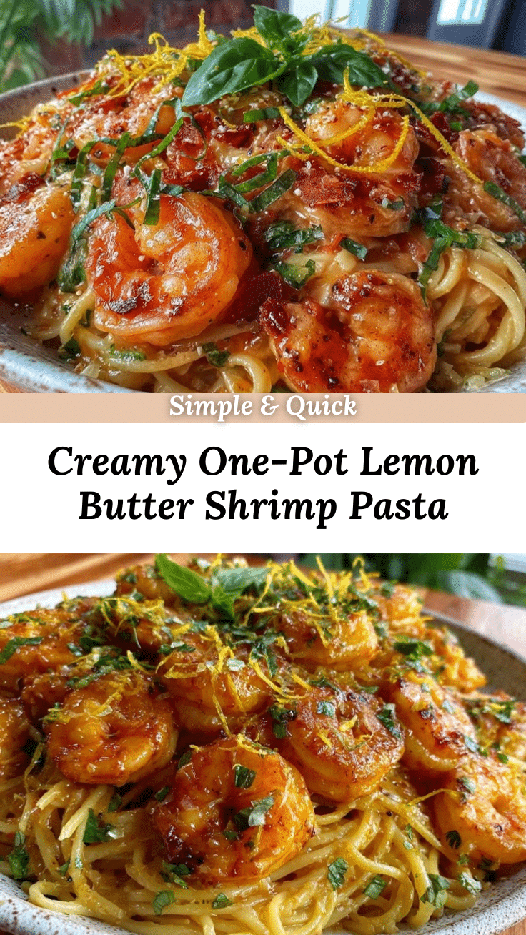 one-pot lemon butter shrimp pasta recipe