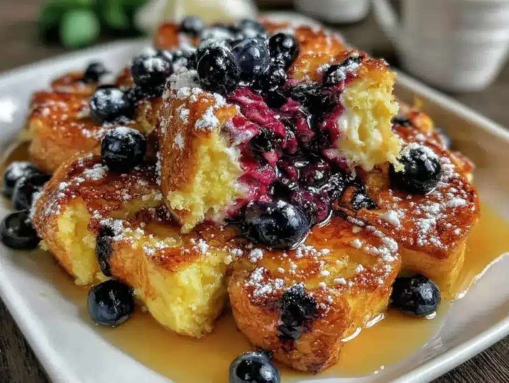overnight blueberry french toast bake - featured image