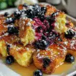 overnight blueberry french toast bake - featured image