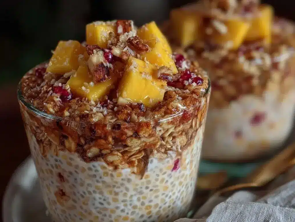 overnight chia pudding parfait - featured image