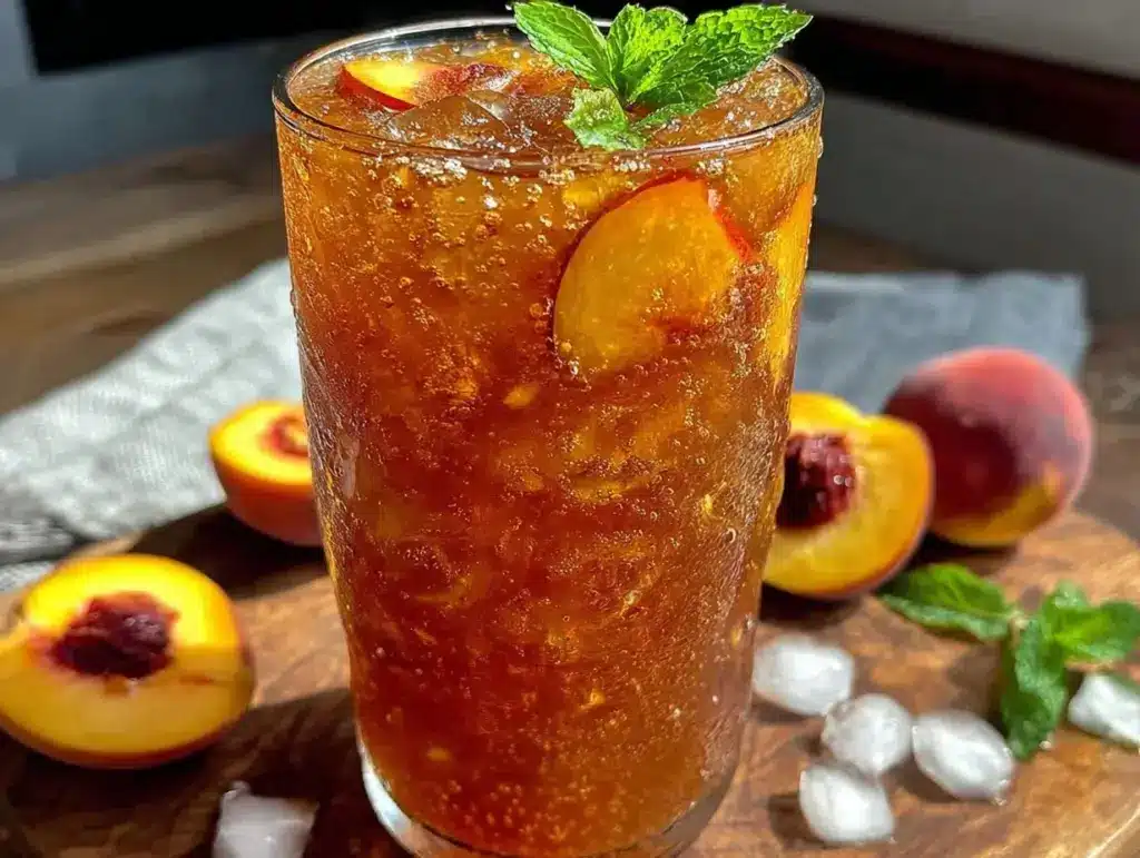 peach iced tea punch - featured image