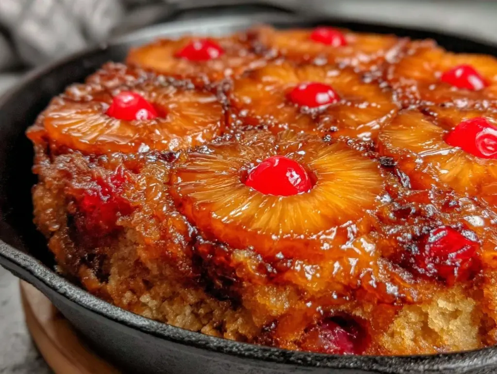 pineapple upside-down skillet cake - featured image