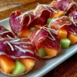 prosciutto-wrapped melon bites - featured image