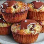 protein banana oat muffins - featured image