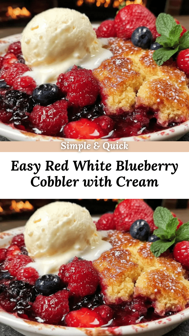 red white and blue berry cobbler recipe