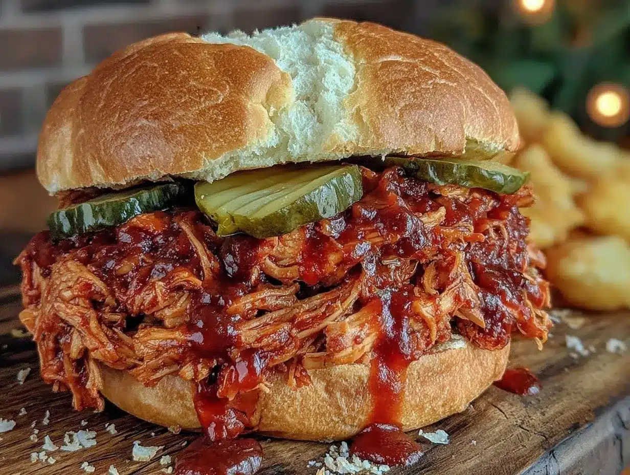 slow cooker bbq pulled chicken sandwiches preparation steps