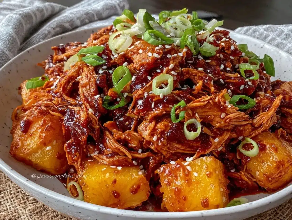 slow cooker Hawaiian chicken preparation steps