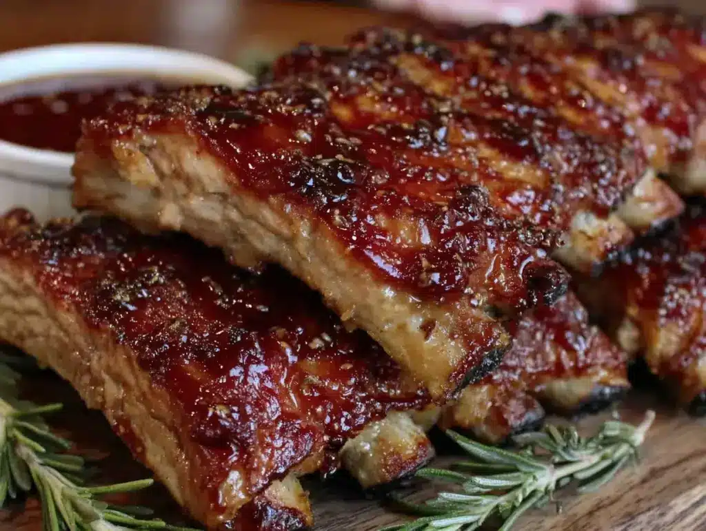slow cooker honey garlic baby back ribs - featured image