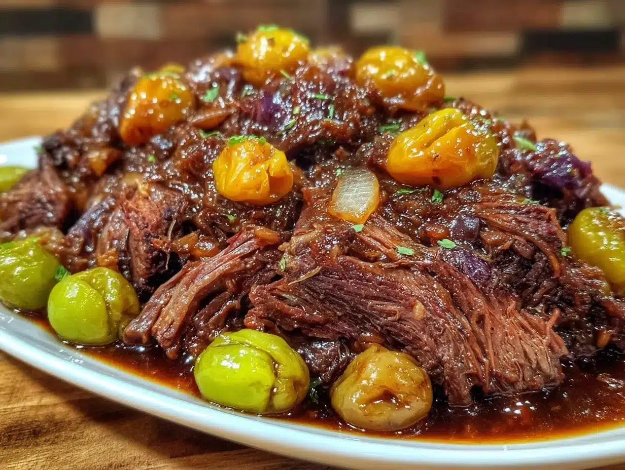 slow cooker Mississippi pot roast preparation steps