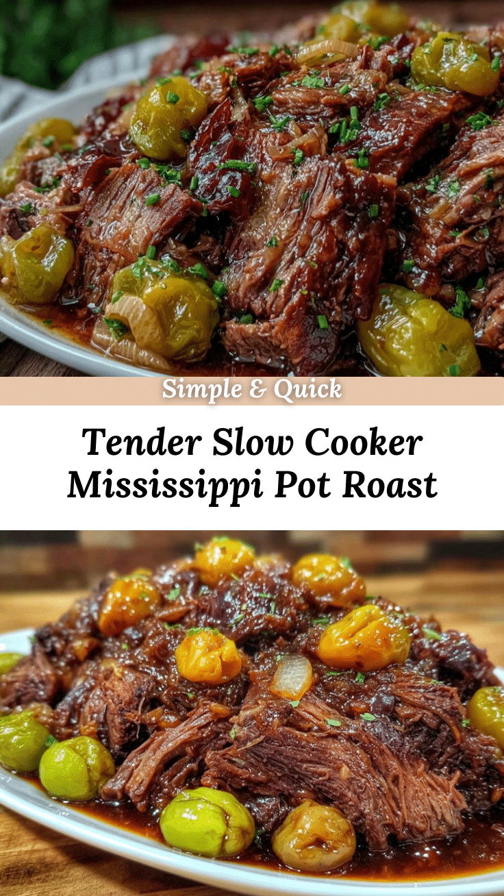 slow cooker Mississippi pot roast recipe
