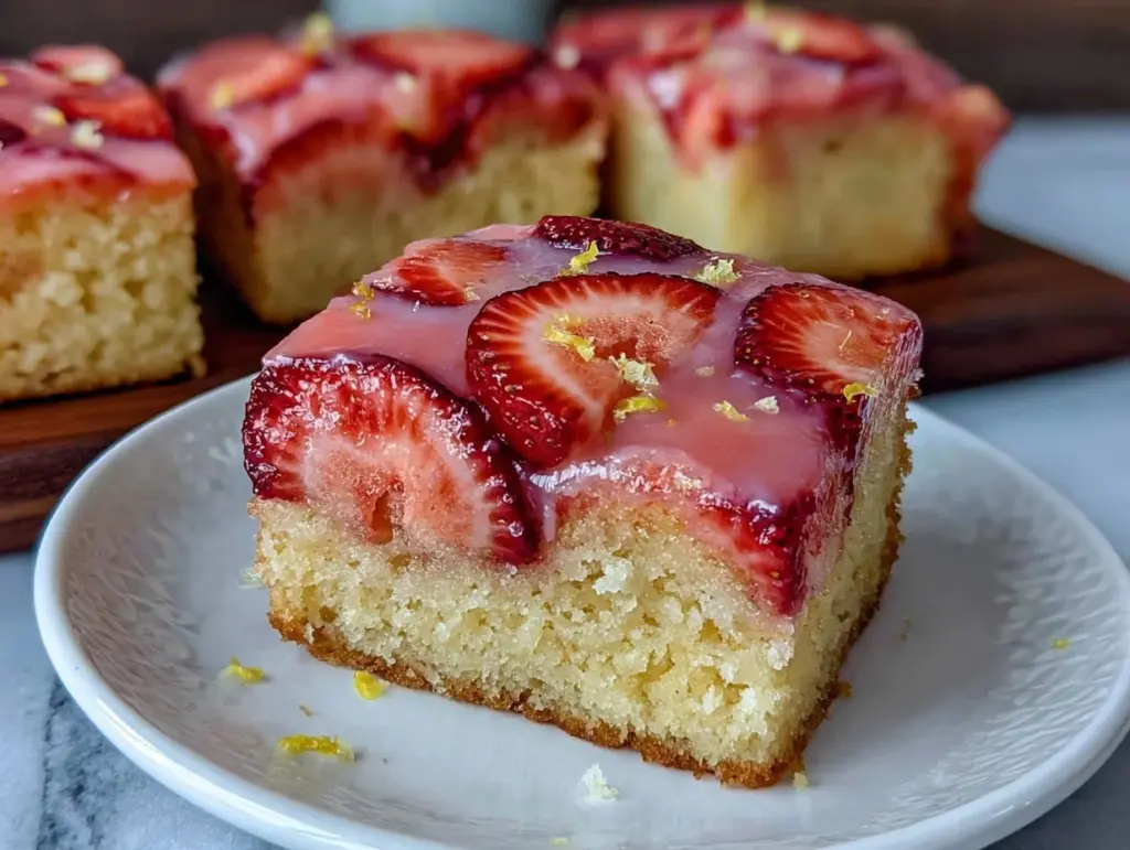 strawberry lemonade bars - featured image