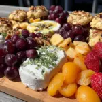 summer fruit and cheese grazing table - featured image
