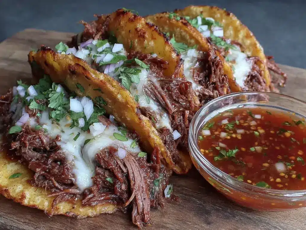 tender crockpot beef birria tacos - featured image