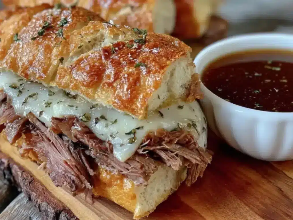 tender french dip sandwich recipe - featured image
