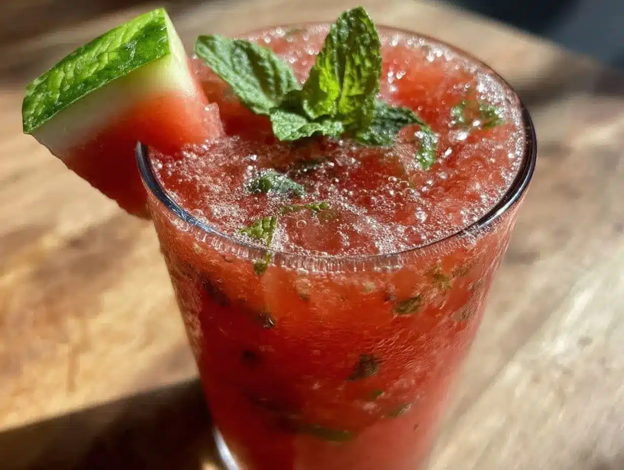 watermelon mint agua fresca preparation steps