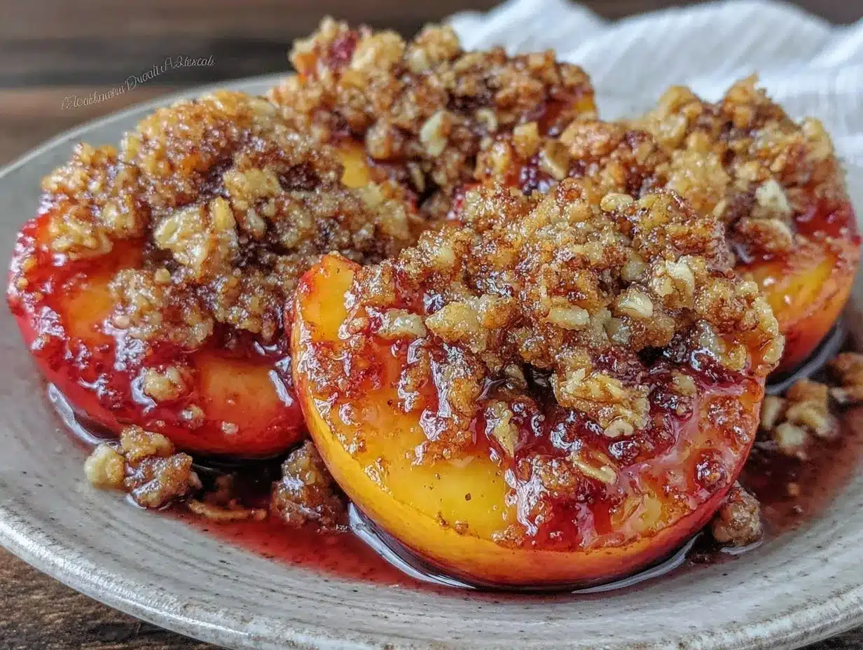 baked nectarine halves preparation steps
