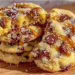 brown butter salted caramel chocolate chip cookies - featured image