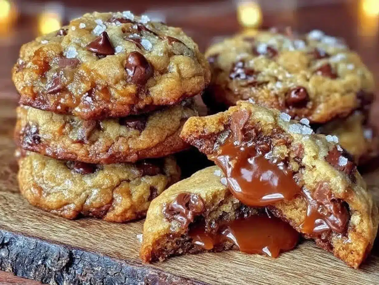 brown butter salted caramel chocolate chip cookies preparation steps