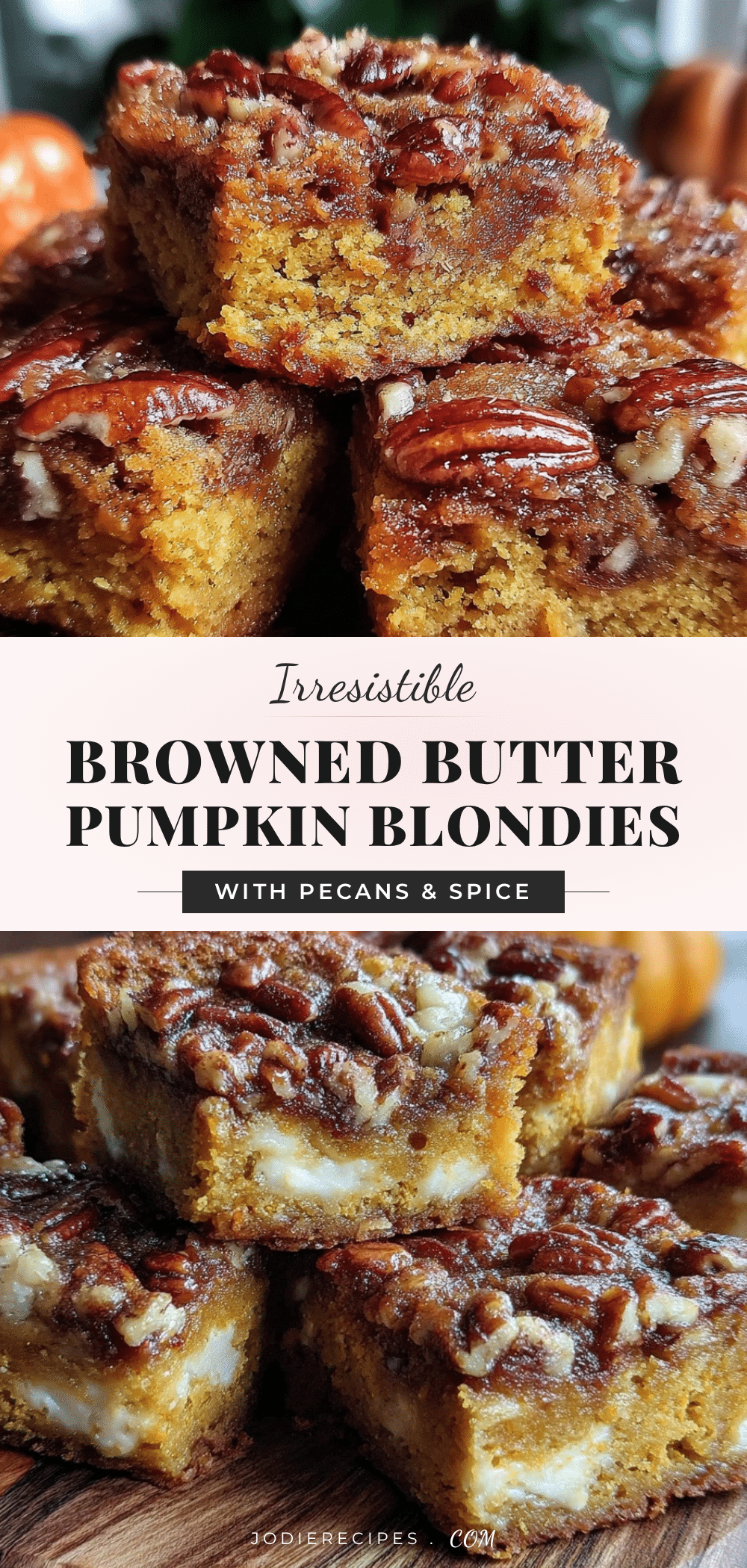 browned butter pumpkin blondies recipe