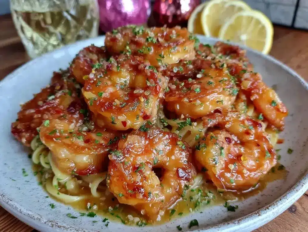 champagne shrimp scampi - featured image