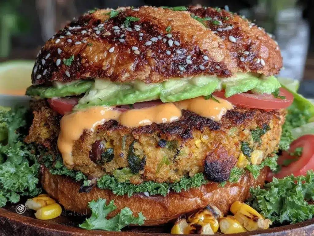 corn and black bean burger - featured image