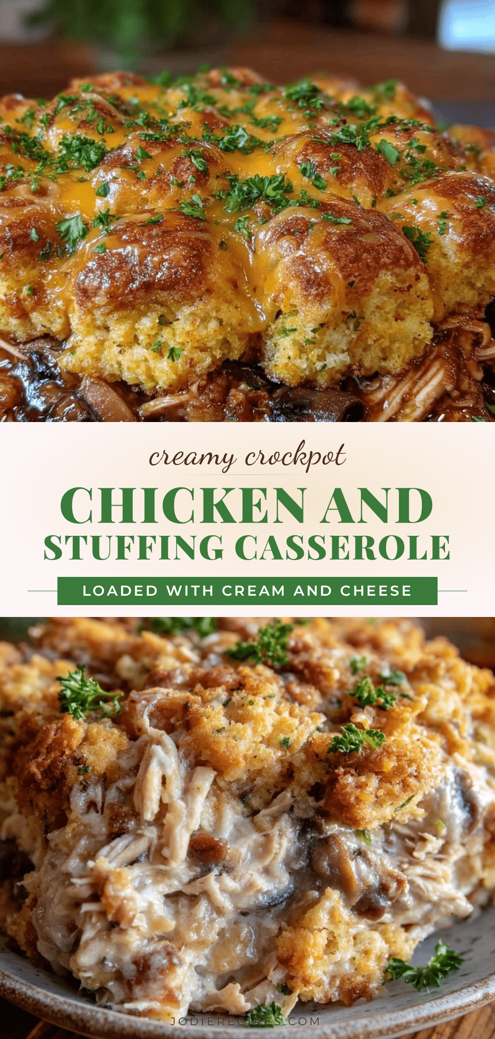 cozy crockpot chicken and stuffing casserole recipe