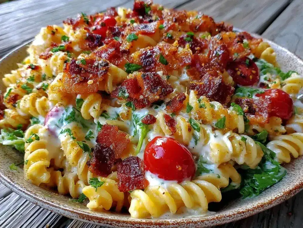 creamy BLT pasta salad - featured image