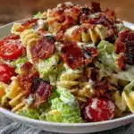 creamy blt pasta salad - featured image