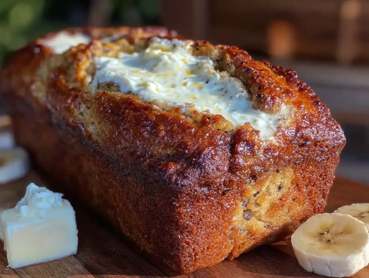 creamy brown butter banana bread with swirl preparation steps