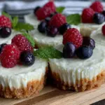 creamy mini cheesecake cups - featured image