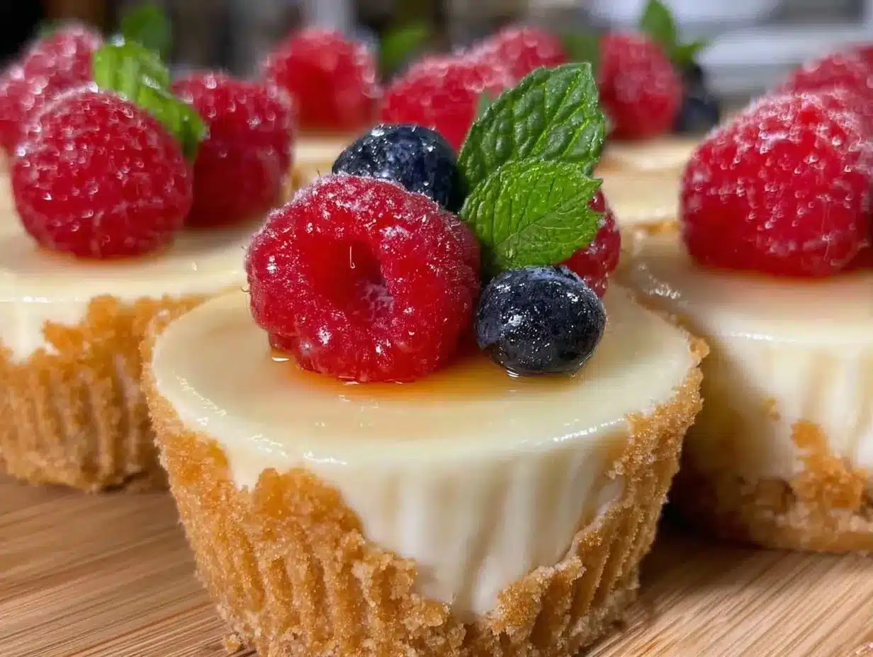 creamy mini cheesecake cups preparation steps