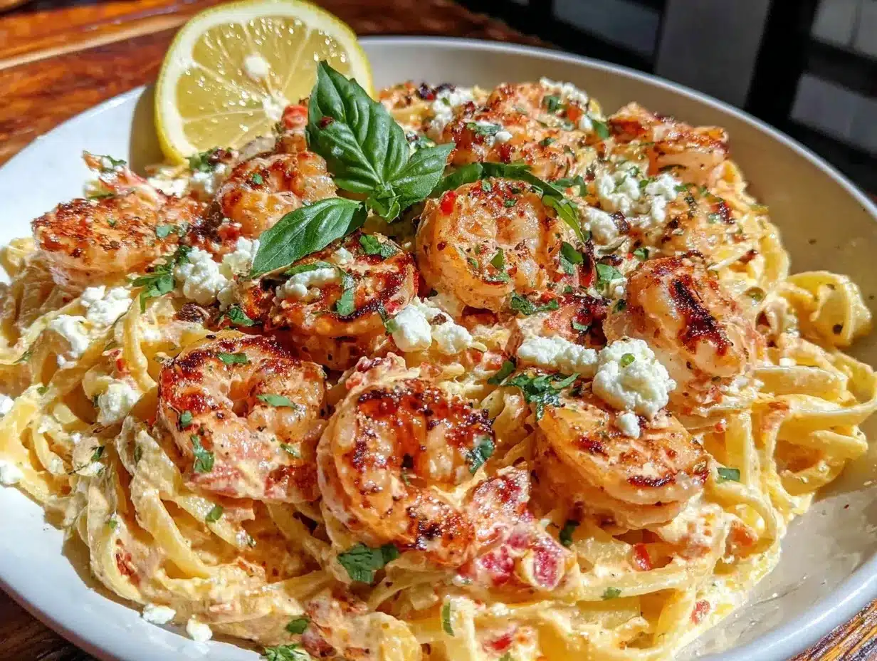 creamy one-pot lemon ricotta shrimp linguine preparation steps