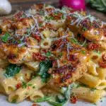 creamy one-pot tuscan chicken pasta - featured image