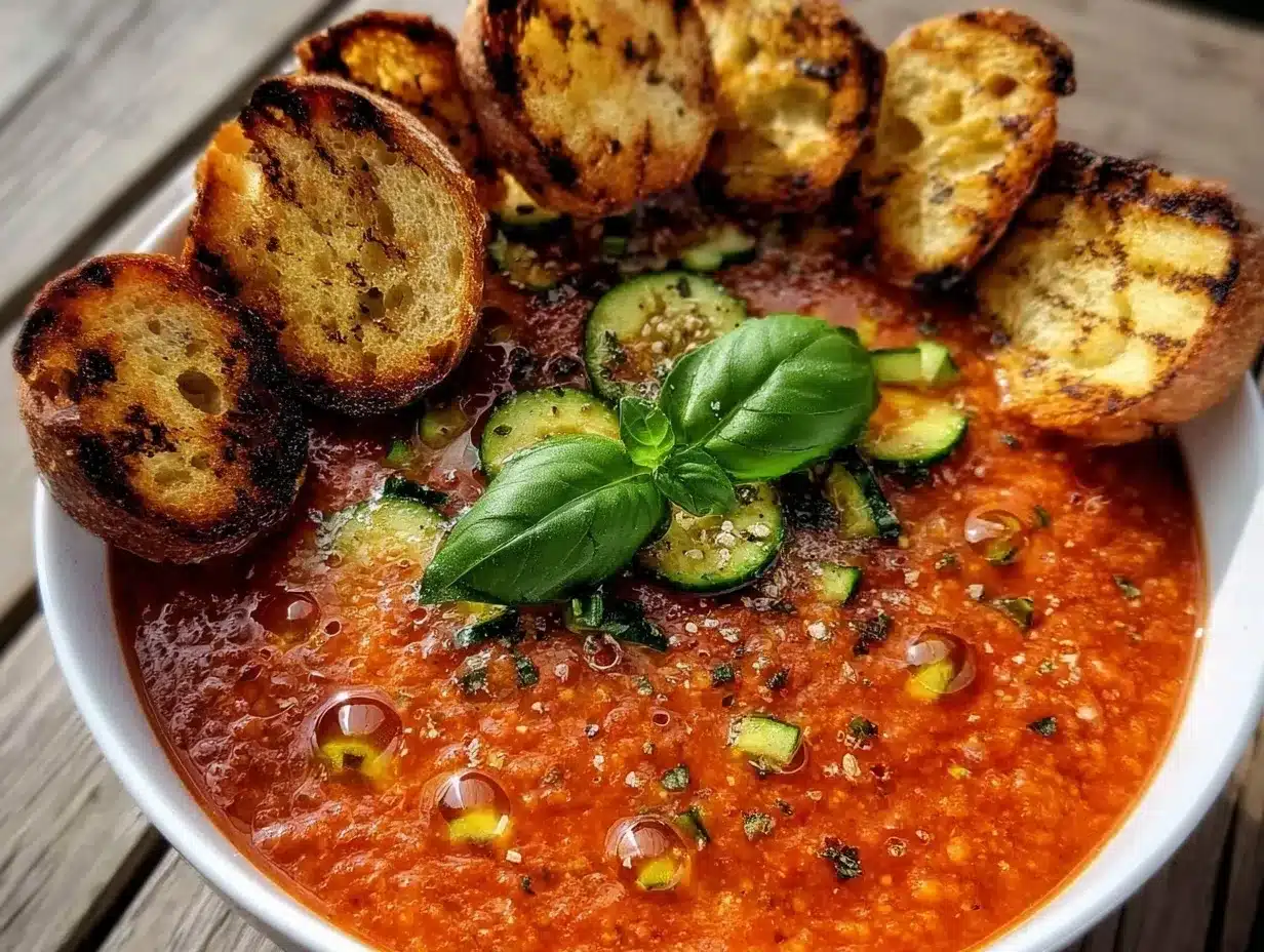 creamy roasted tomato gazpacho preparation steps