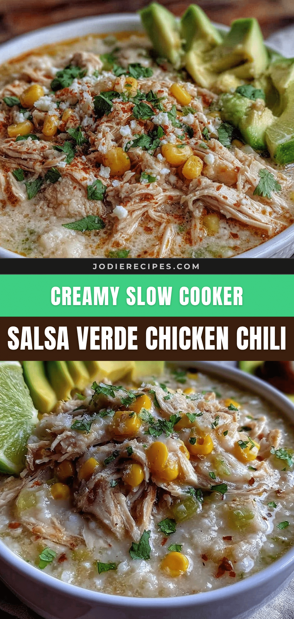 creamy slow cooker salsa verde white chicken chili recipe