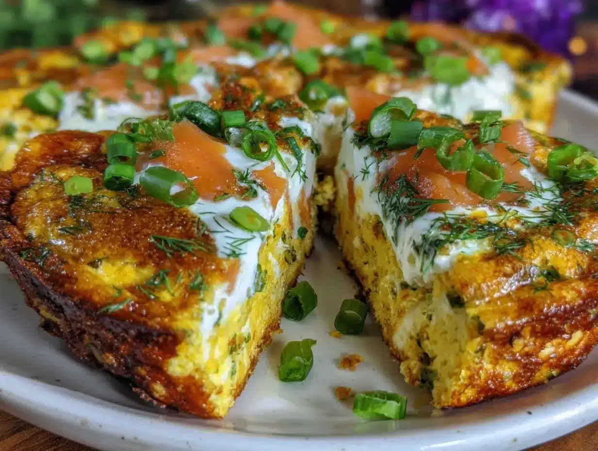 creamy smoked salmon cream cheese frittata preparation steps