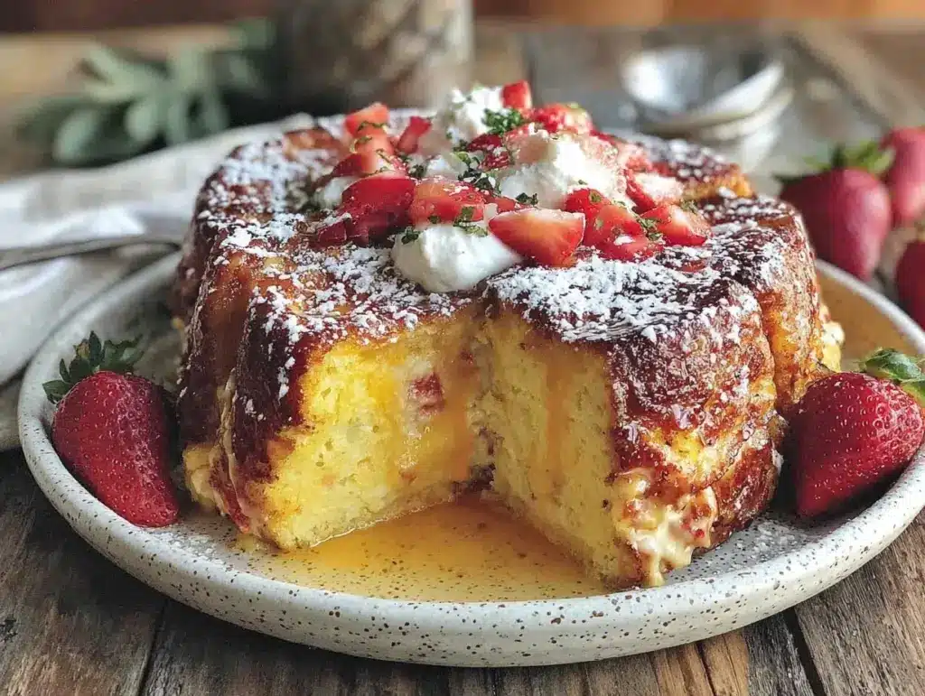 Creamy Strawberry Cream Cheese Stuffed French Toast Bake - featured image