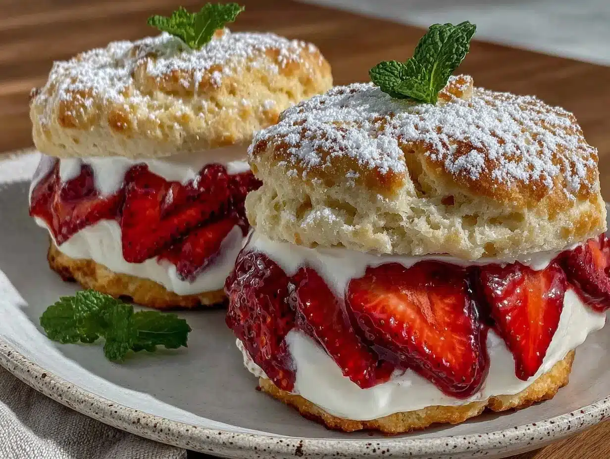 creamy strawberry shortcake ice cream sandwiches preparation steps