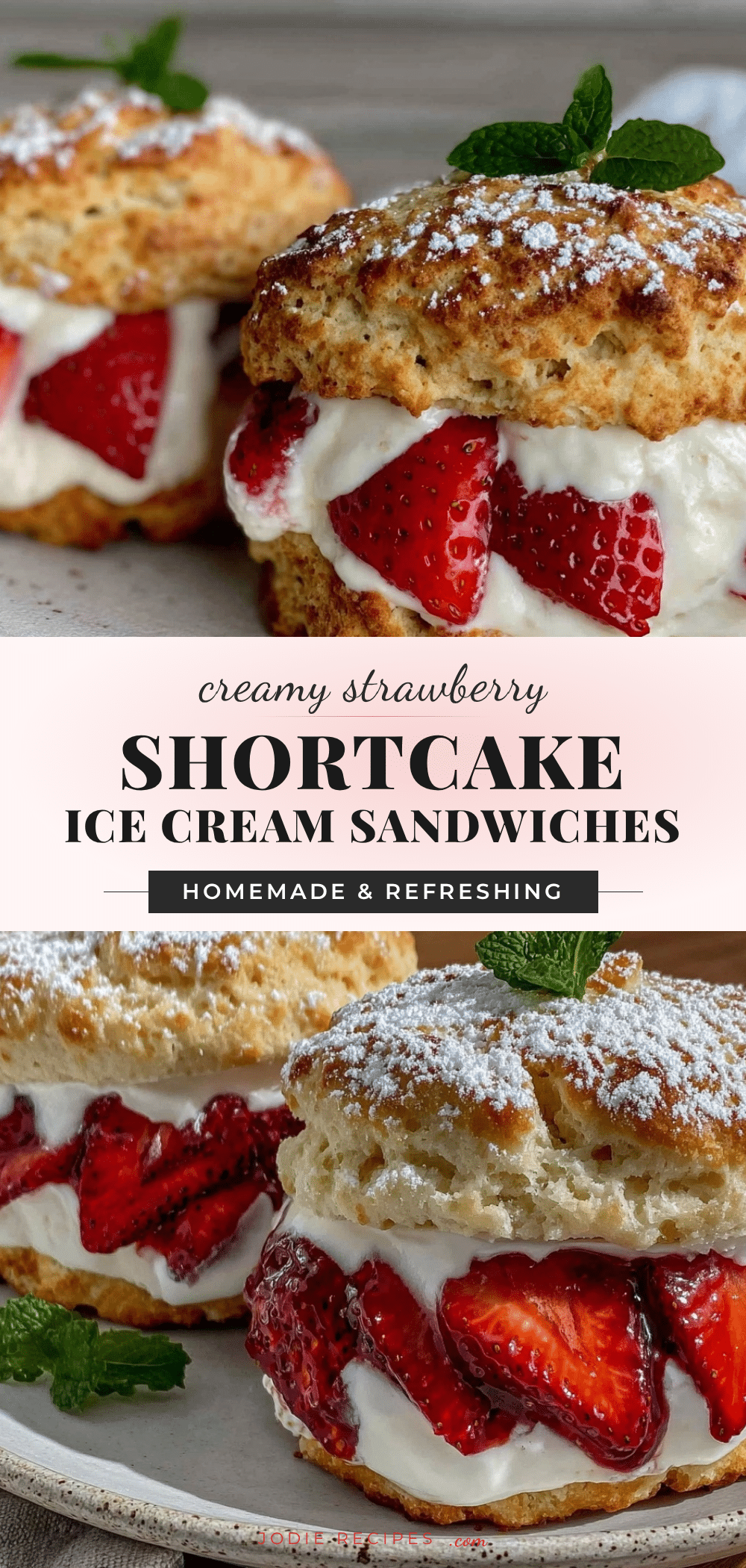 creamy strawberry shortcake ice cream sandwiches recipe