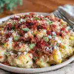 creamy street corn pasta salad - featured image