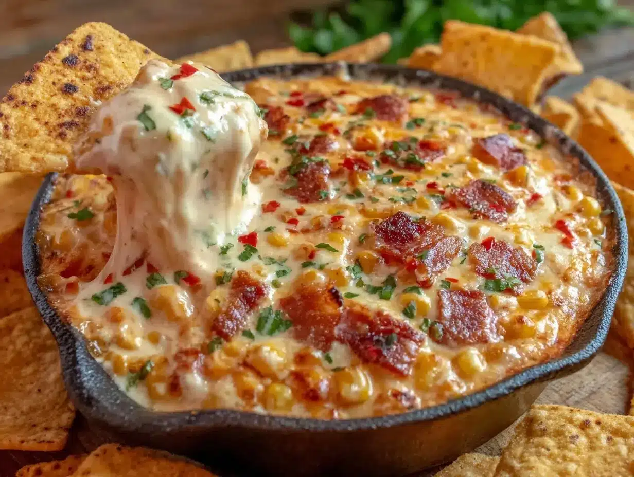 creamy street corn queso fundido preparation steps